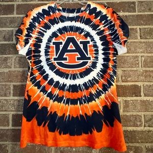 Auburn Tie Dye One of a Kind Women’s T-shirt Size Large